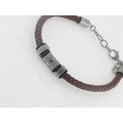 Lotus pulsera acero piel