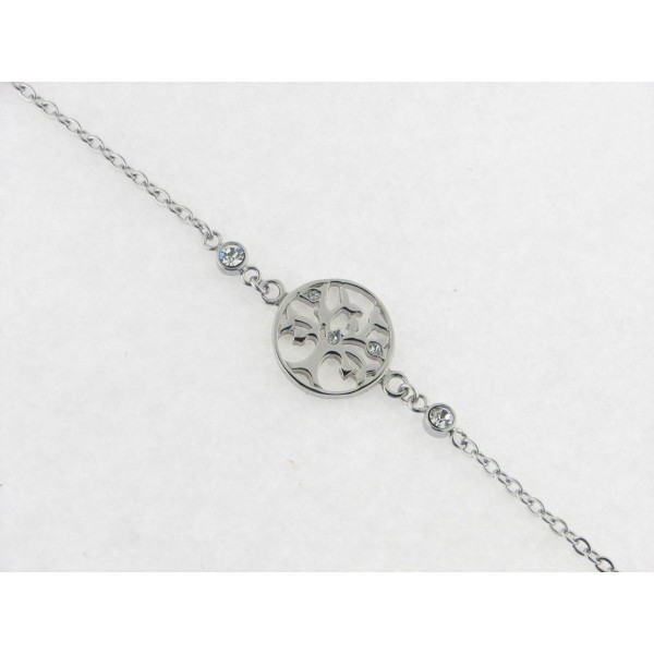 Lotus pulsera acero piedras