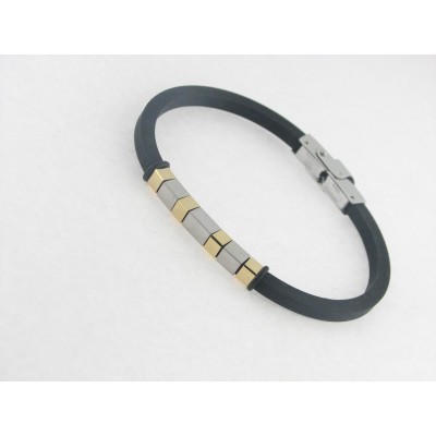 Lotus pulsera acero caucho