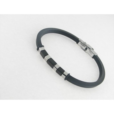 Lotus Pulsera Acero Caucho