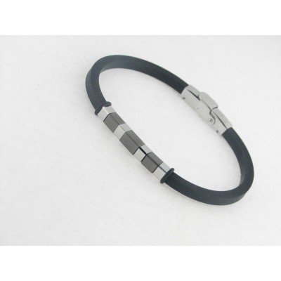 Lotus Pulsera Acero Caucho