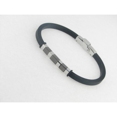 Lotus Pulsera Acero Caucho