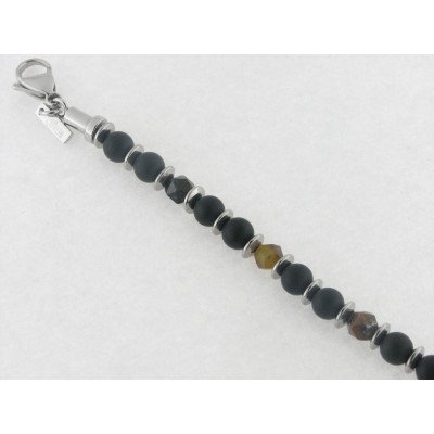 Lotus pulsera acero piedras