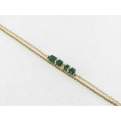 Lotus Pulsera Acero Chapado Piedras