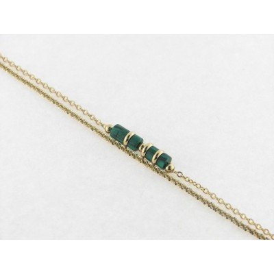 Lotus Pulsera Acero Chapado Piedras