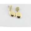 Lotus pendientes acero chapado piedras