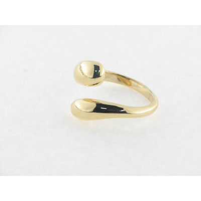 Lotus anillo acero chapado