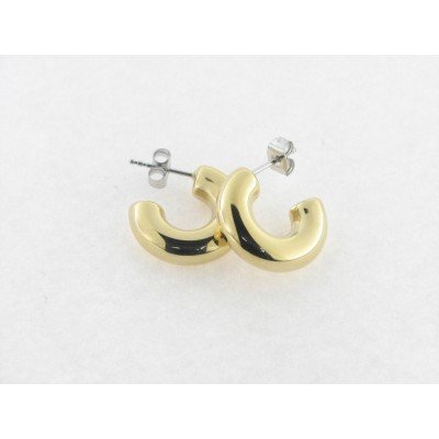 Lotus pendientes aro acero chapado