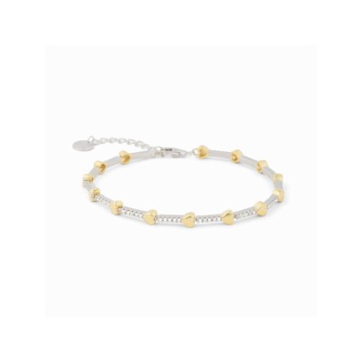 Luxenter Pulsera Plata Bicolor Piedras Yibabel