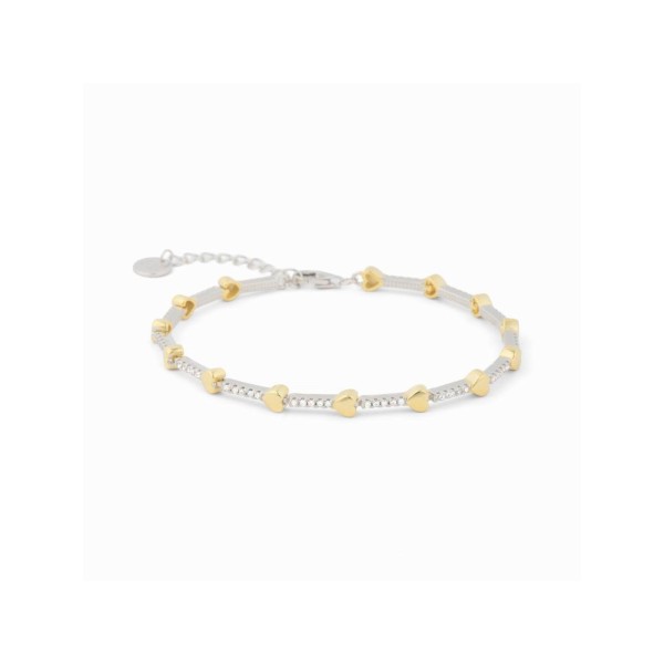 Luxenter Pulsera Plata Bicolor Piedras Yibabel