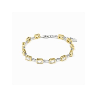 Luxenter Pulsera Plata Bicolor Piedras Beckram