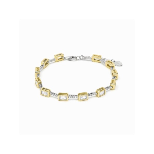 Luxenter Pulsera Plata Bicolor Piedras Beckram