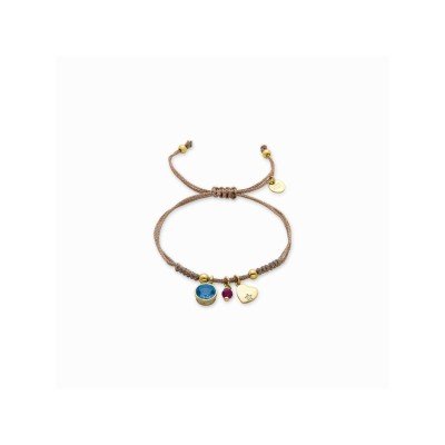 Luxenter Pulsera Hilo Plata Chapada Piedras Erilah