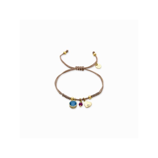 Luxenter Pulsera Hilo Plata Chapada Piedras Erilah