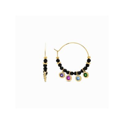Luxenter Pendientes Aro Plata Chapada Piedras Vusak