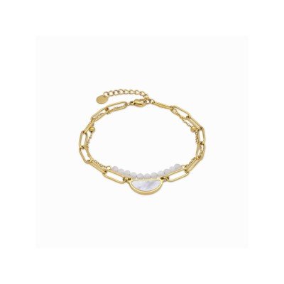 Luxenter Pulsera Acero Chapado Perlas Abbyo