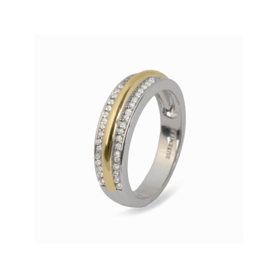 Luxenter Sortija Plata Bicolor Piedras Fatui
