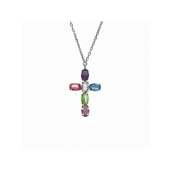 Victoria Cruz Collar Plata Piedras