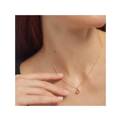 Victoria Cruz Collar Plata Chapada Piedra