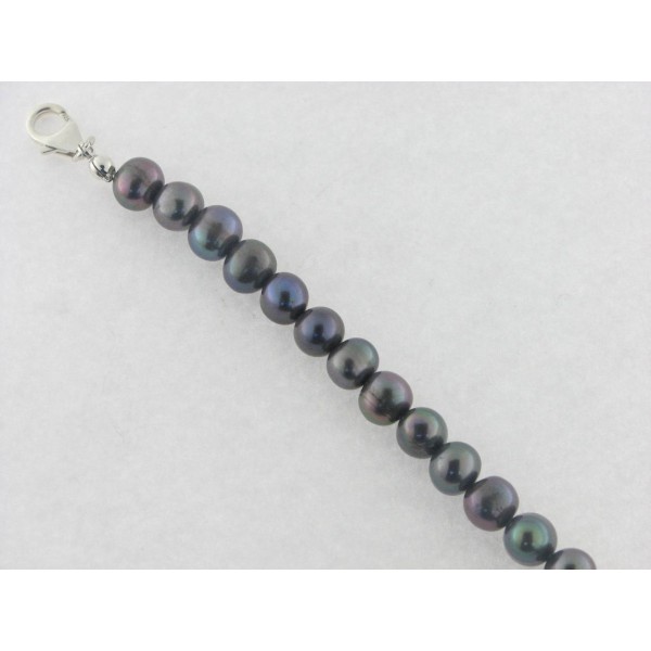 Pulsera perla plata