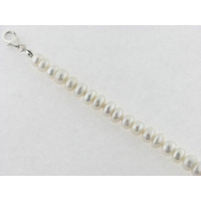 Pulsera perlas plata