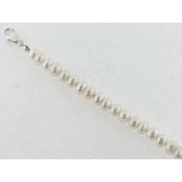 Pulsera perlas plata