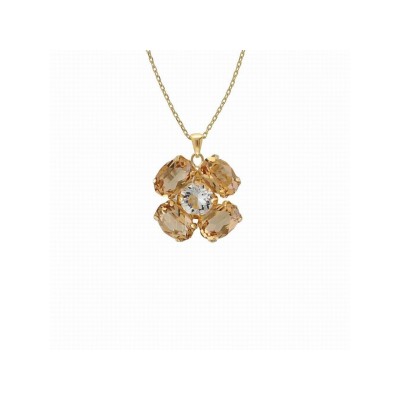 Victoria Cruz Collar Plata Chapada Piedras