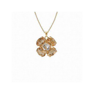 Victoria Cruz Collar Plata Chapada Piedras