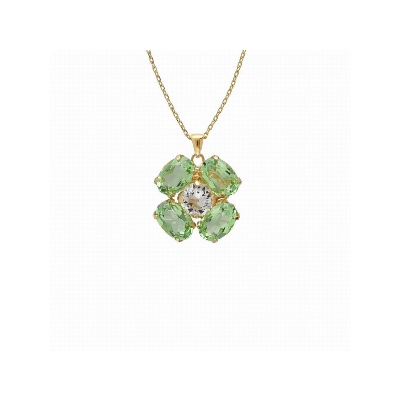 Victoria Cruz Collar Plata Chapada Piedras