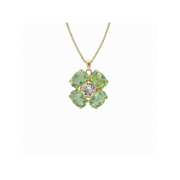 Victoria Cruz Collar Plata Chapada Piedras