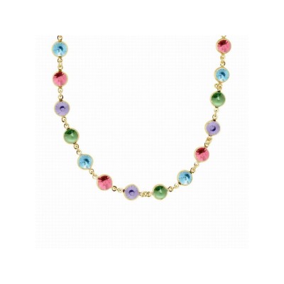 Victoria Cruz Collar Plata Chapada Piedras