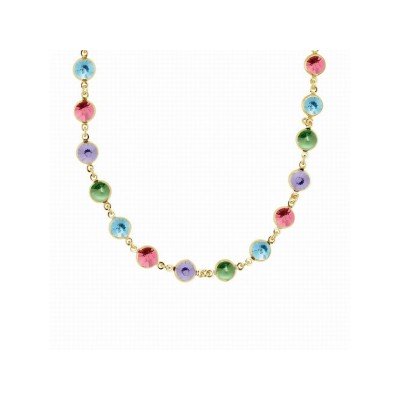 Victoria Cruz Collar Plata Chapada Piedras