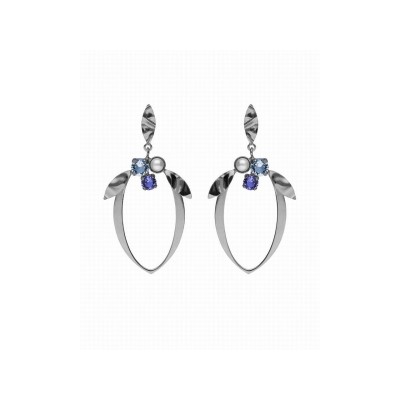 Victoria Cruz Pendientes Plata Piedras