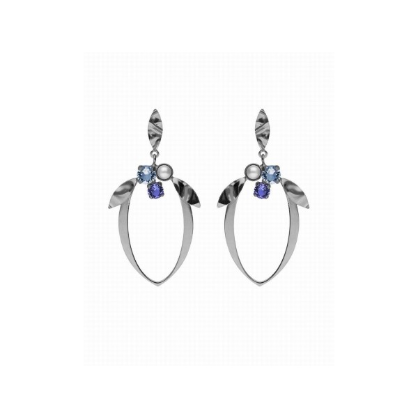 Victoria Cruz Pendientes Plata Piedras