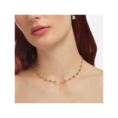 Victoria Cruz Collar Plata Chapada Piedras