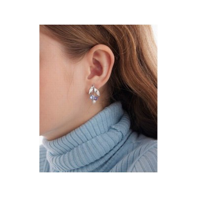 Victoria Cruz Pendientes Plata Piedras