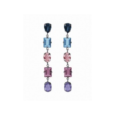 Victoria Cruz Pendientes Plata Piedras