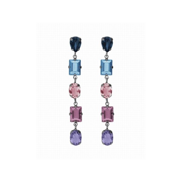 Victoria Cruz Pendientes Plata Piedras