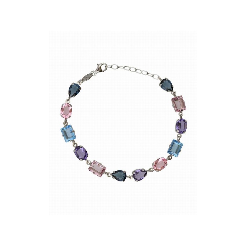 Victoria Cruz Pulsera Plata Piedras