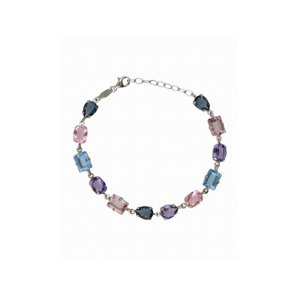 Victoria Cruz Pulsera Plata Piedras