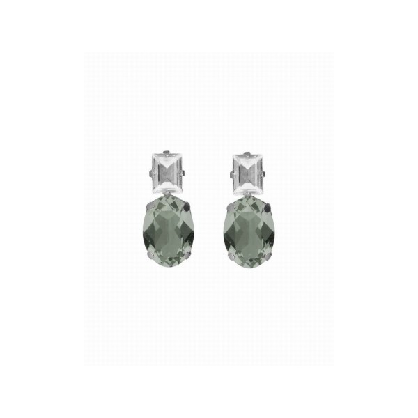Victoria Cruz Pendientes Plata Piedras