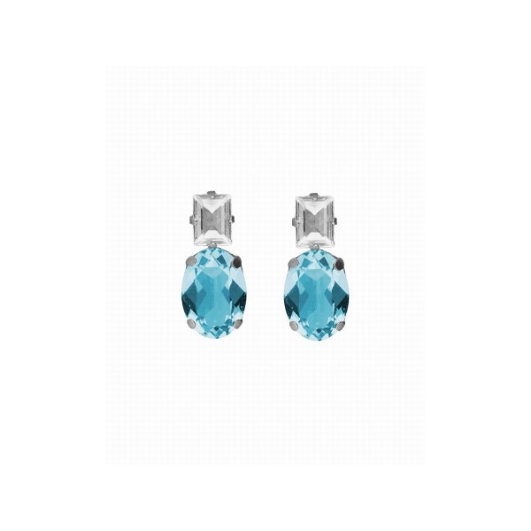 Victoria Cruz Pendientes Plata Piedras