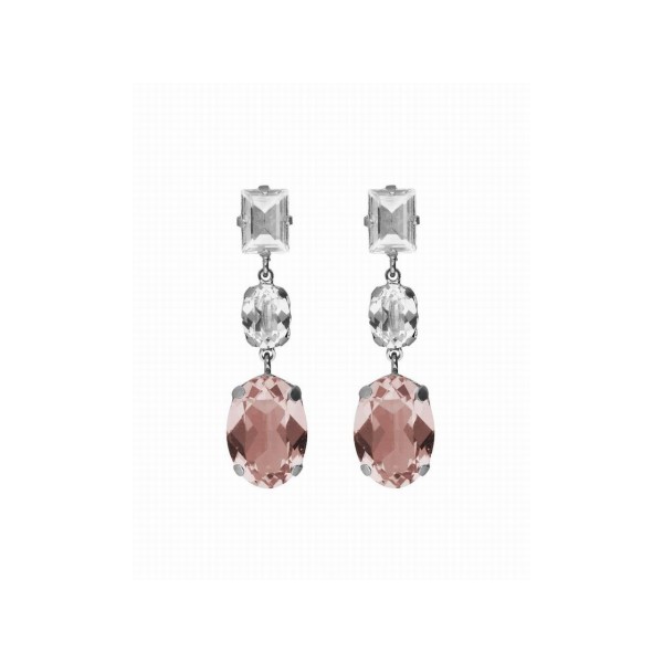 Victoria Cruz Pendientes Plata Piedras