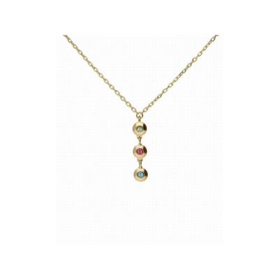 Victoria Cruz Collar Plata Chapada Piedras