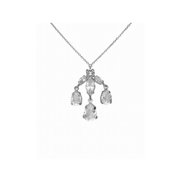 Victoria Cruz Collar Plata Piedras