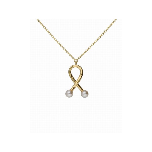 Victoria Cruz Collar Plata Chapada Perlas