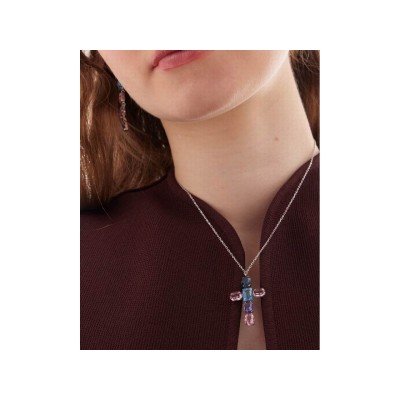Victoria Cruz Collar Cruz Plata Piedras
