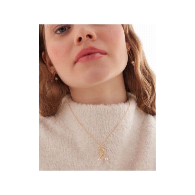 Victoria Cruz Collar Plata Chapada Perlas