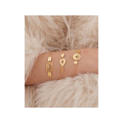 Victoria Cruz Pulsera Plata Chapada