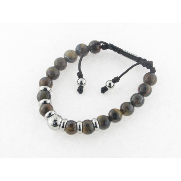 Disorder Pulsera Hilo Marrón Totem 8 mm